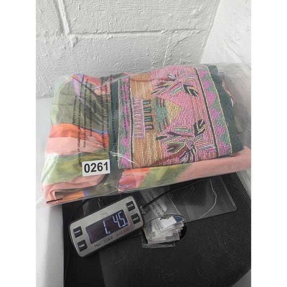 Farm Rio Mini Dress Beaded Garden Puff Sleeves Tiered Sz S Beach Festival Colorf - Picture 12 of 12